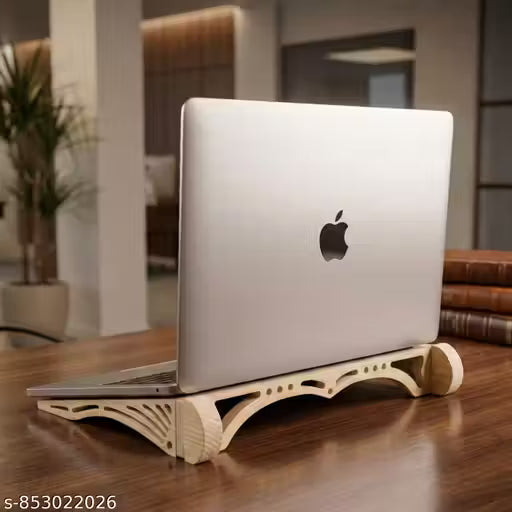 Wooden Laptop Stand Ergonomic Desk Holder