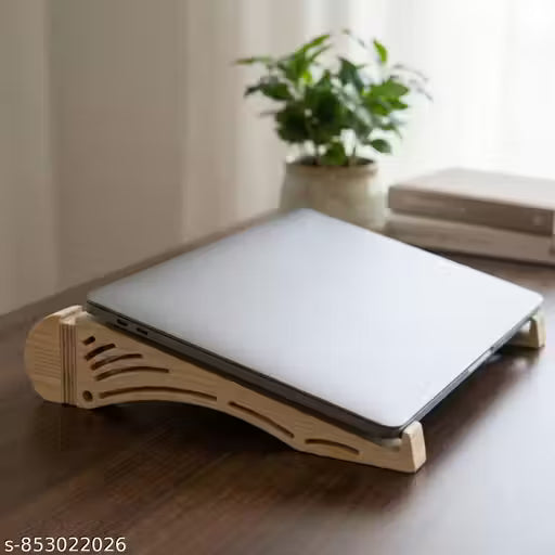 Wooden Laptop Stand Ergonomic Desk Holder